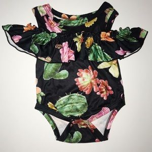 Off Shoulder Ruffle Cactus Tank Onesie